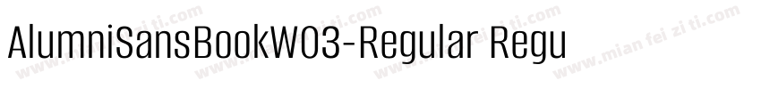 AlumniSansBookW03-Regular Regular字体转换